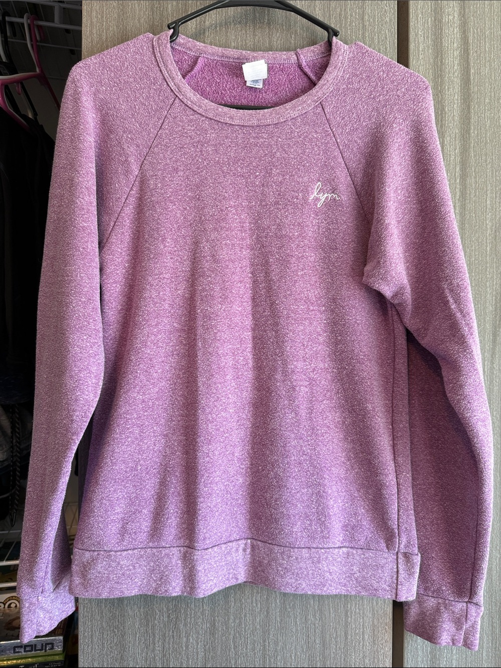 Love Pink Marled Crewneck Sweater